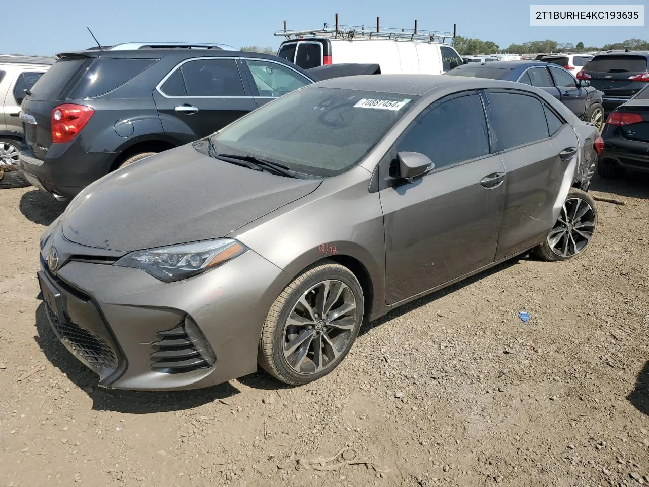 2019 Toyota Corolla L VIN: 2T1BURHE4KC193635 Lot: 70887454