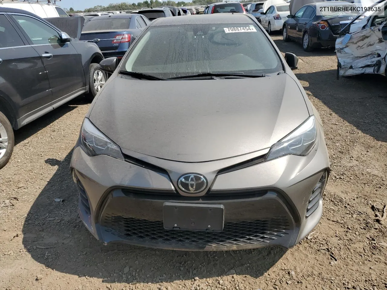 2019 Toyota Corolla L VIN: 2T1BURHE4KC193635 Lot: 70887454