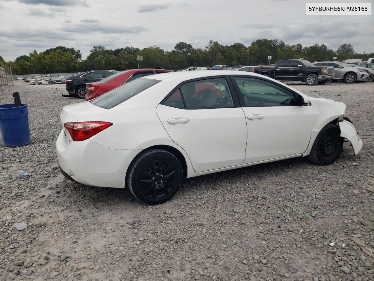 2019 Toyota Corolla L VIN: 5YFBURHE6KP926168 Lot: 70945304