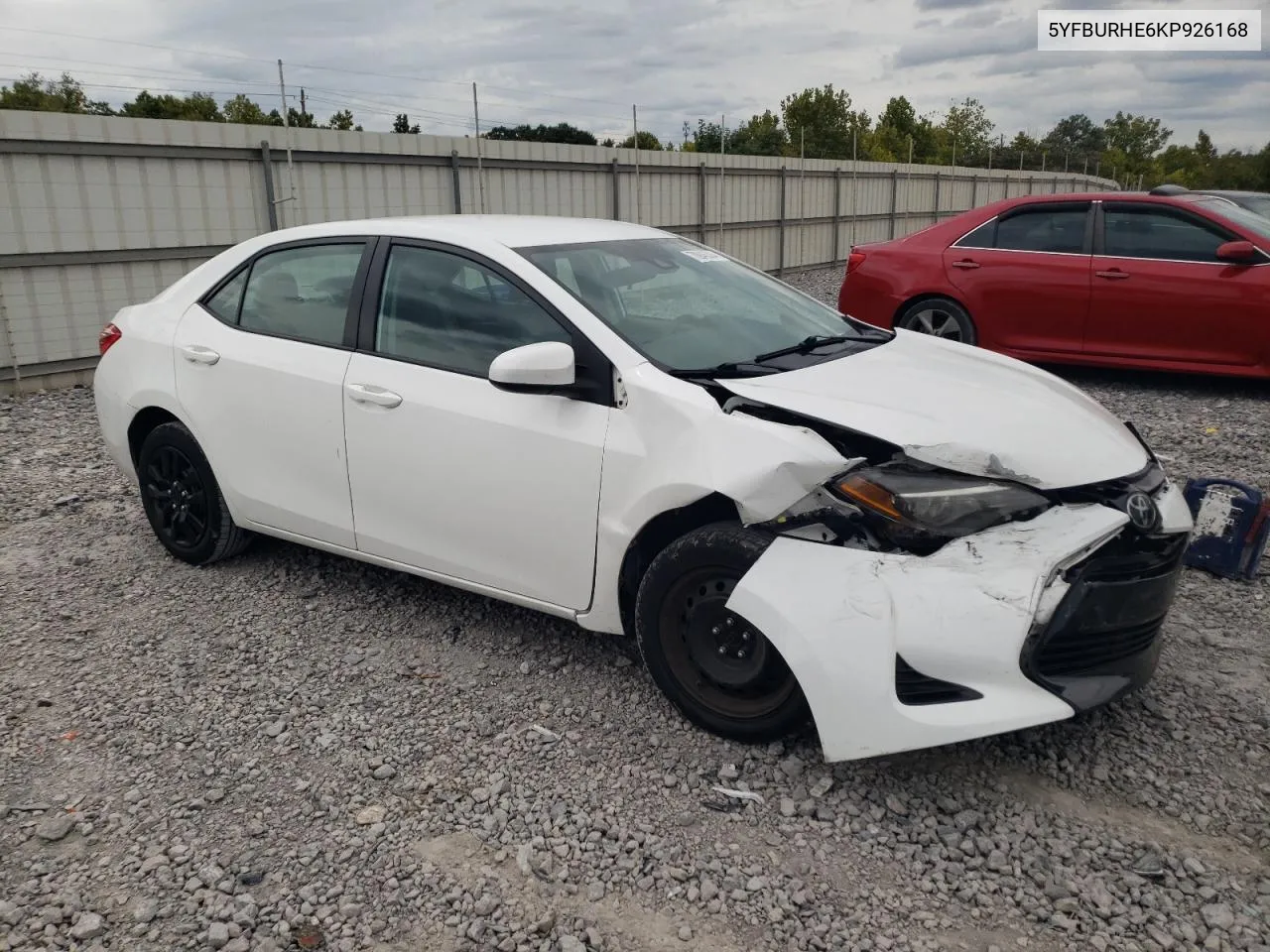 2019 Toyota Corolla L VIN: 5YFBURHE6KP926168 Lot: 70945304