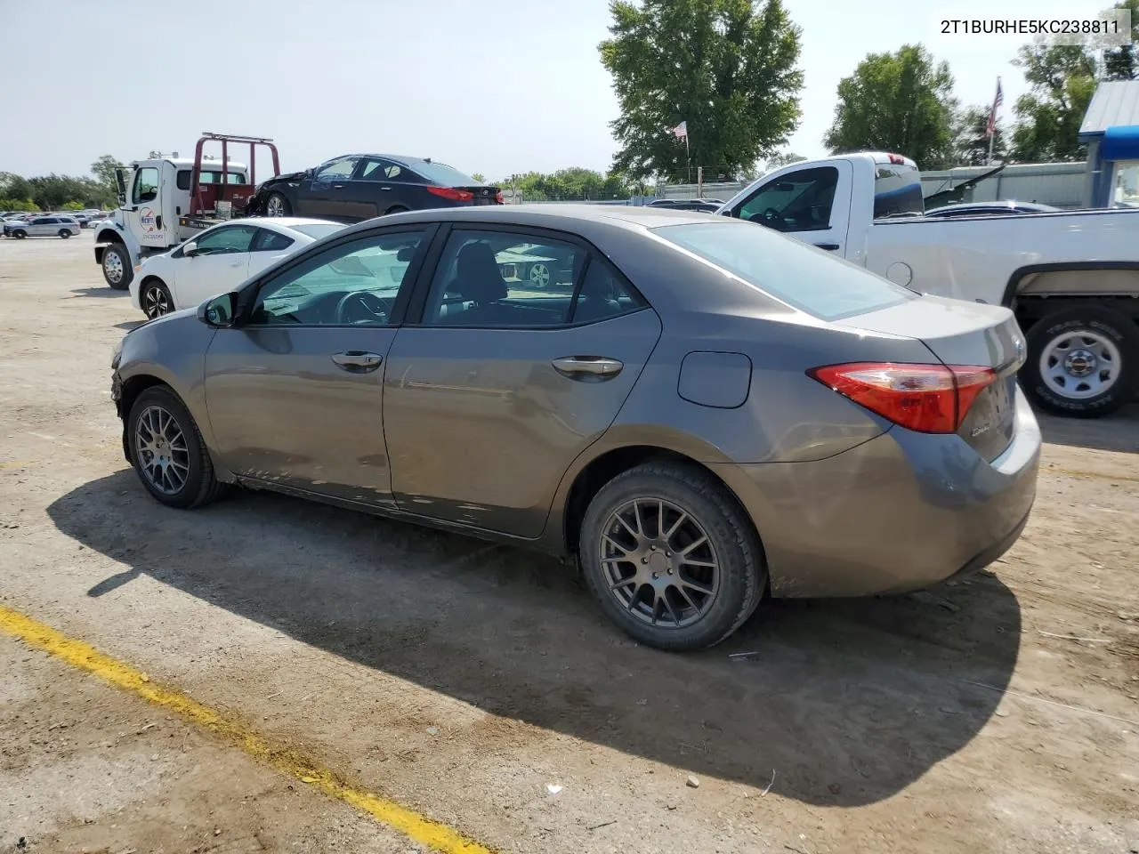 2019 Toyota Corolla L VIN: 2T1BURHE5KC238811 Lot: 71026534