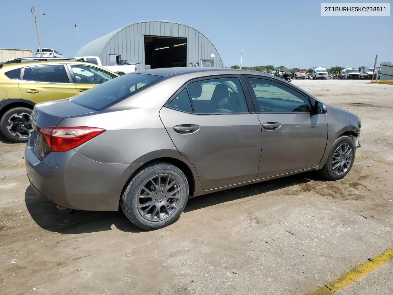 2019 Toyota Corolla L VIN: 2T1BURHE5KC238811 Lot: 71026534