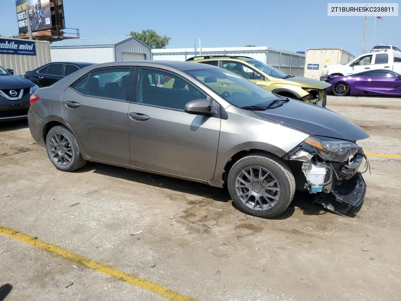 2019 Toyota Corolla L VIN: 2T1BURHE5KC238811 Lot: 71026534