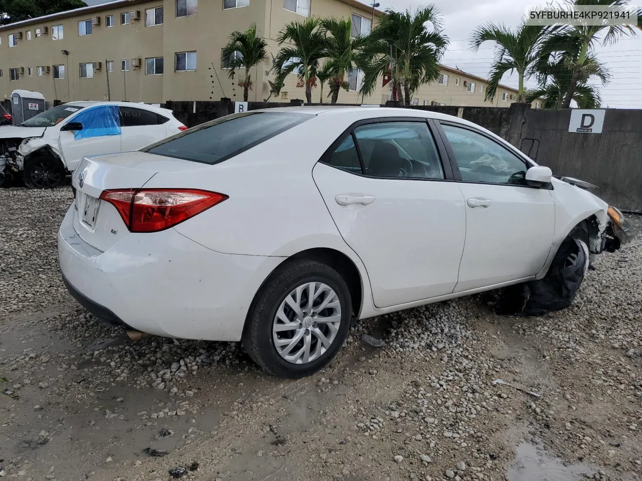 2019 Toyota Corolla L VIN: 5YFBURHE4KP921941 Lot: 71038094