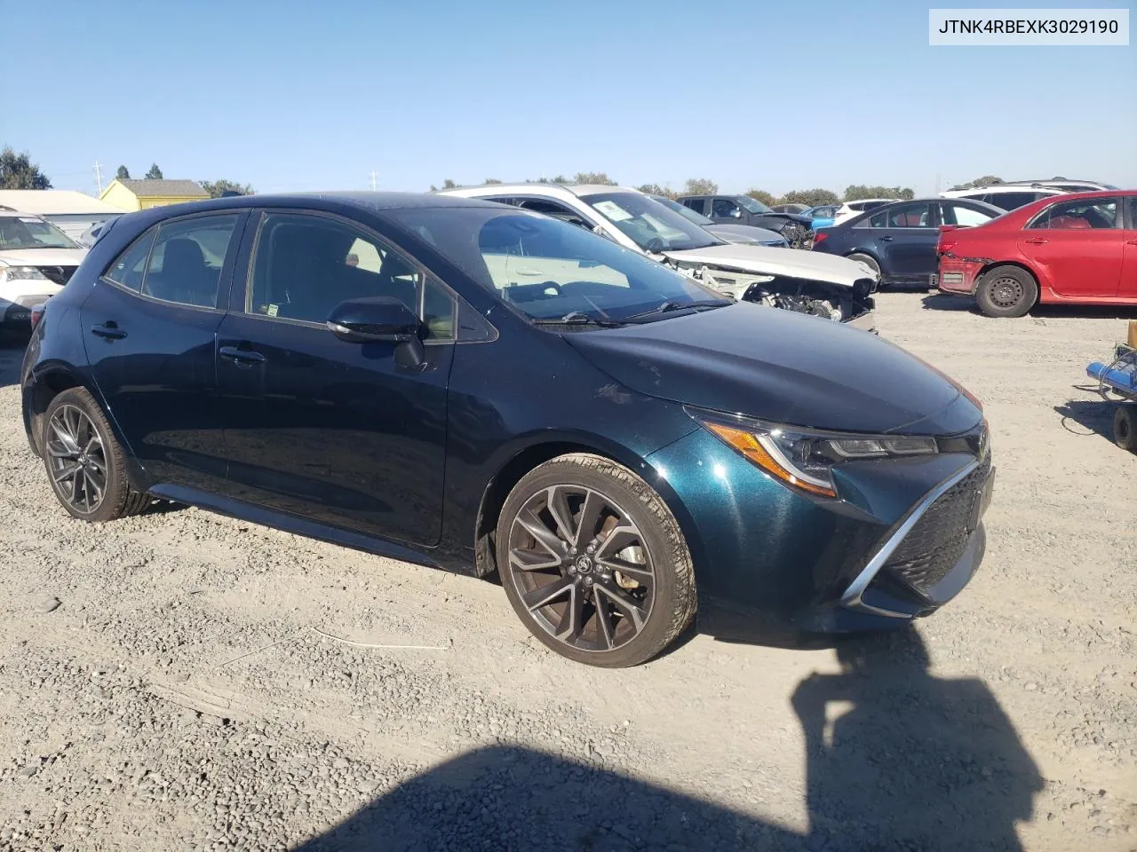 2019 Toyota Corolla Se VIN: JTNK4RBEXK3029190 Lot: 71320434