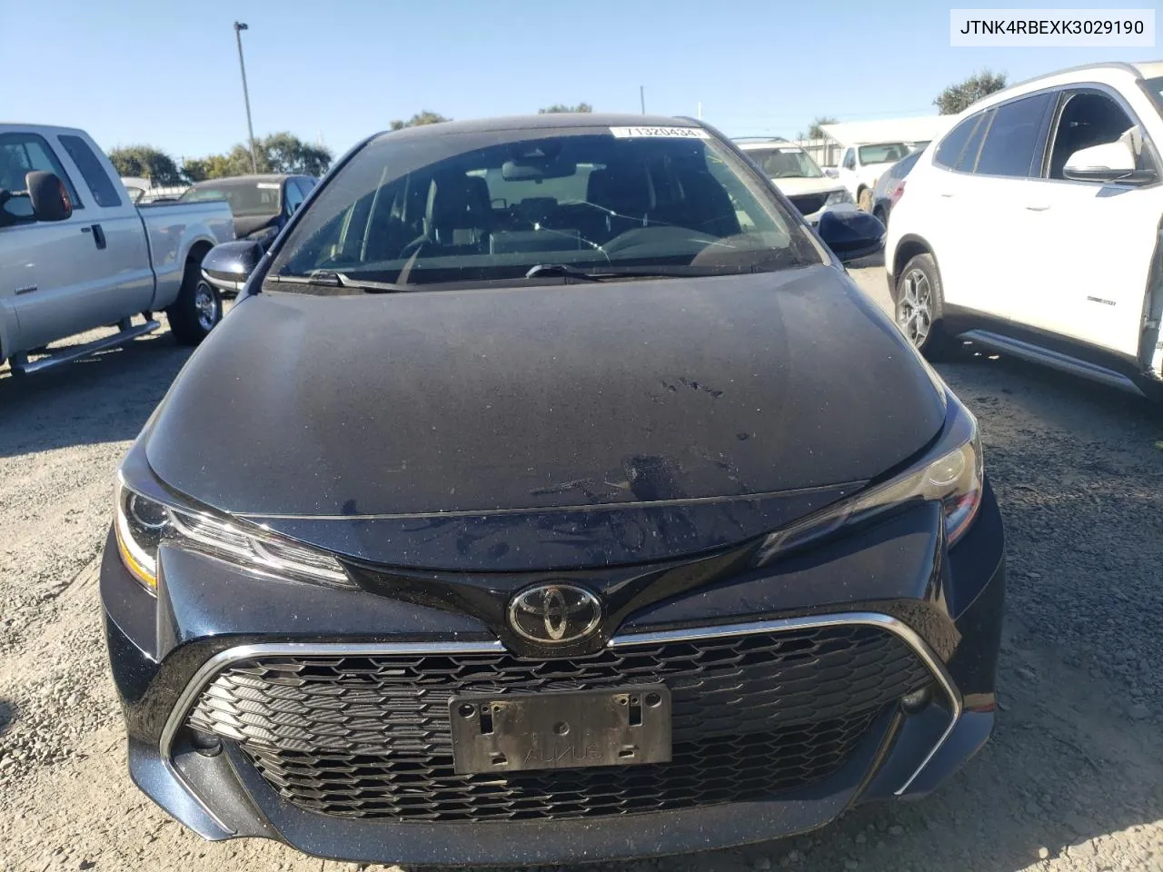 2019 Toyota Corolla Se VIN: JTNK4RBEXK3029190 Lot: 71320434