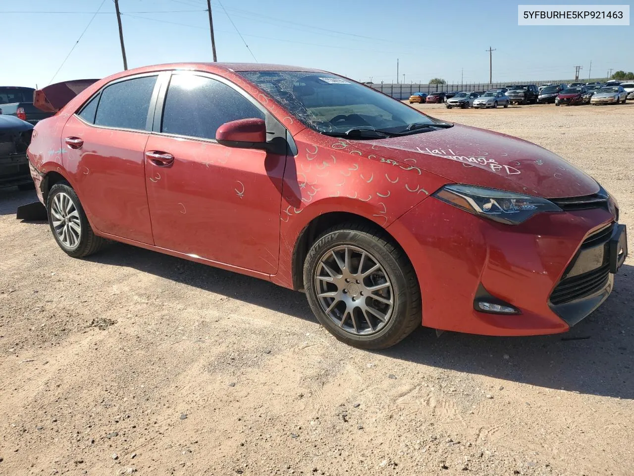 2019 Toyota Corolla L VIN: 5YFBURHE5KP921463 Lot: 71344794