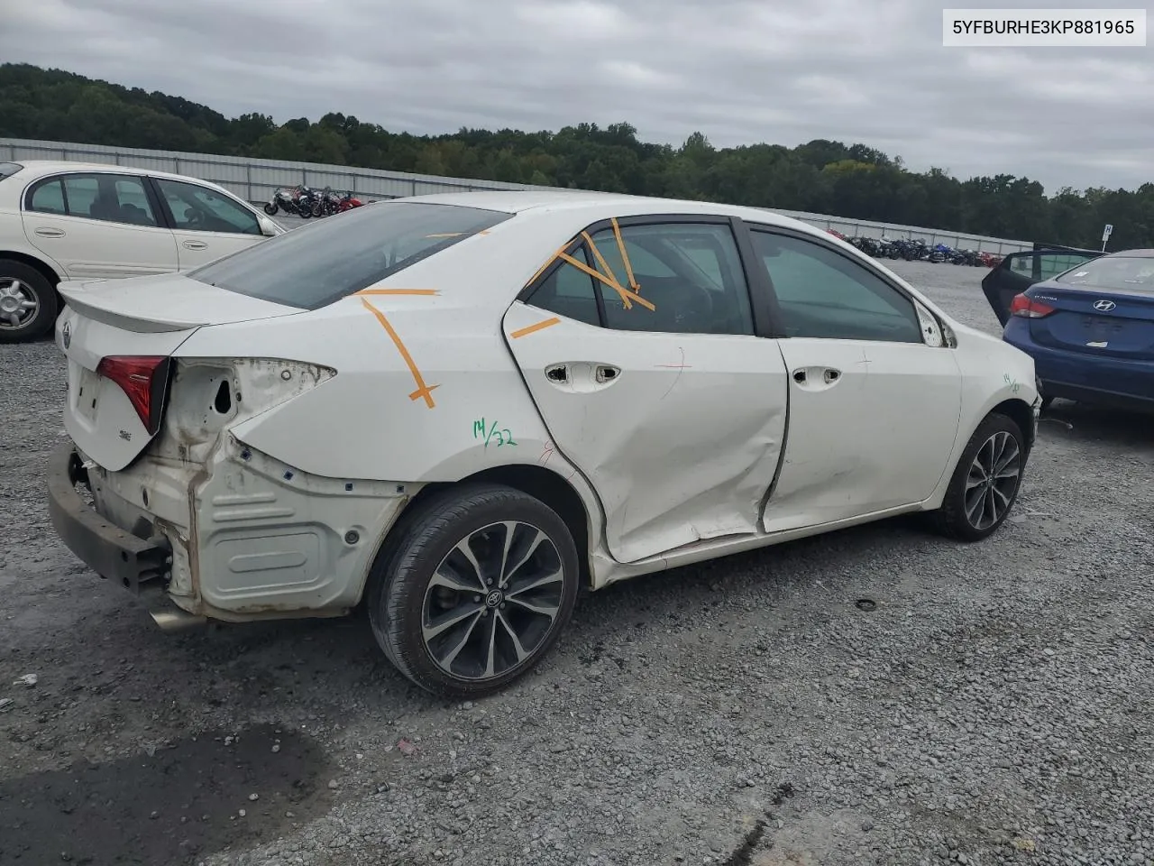 2019 Toyota Corolla L VIN: 5YFBURHE3KP881965 Lot: 71368584