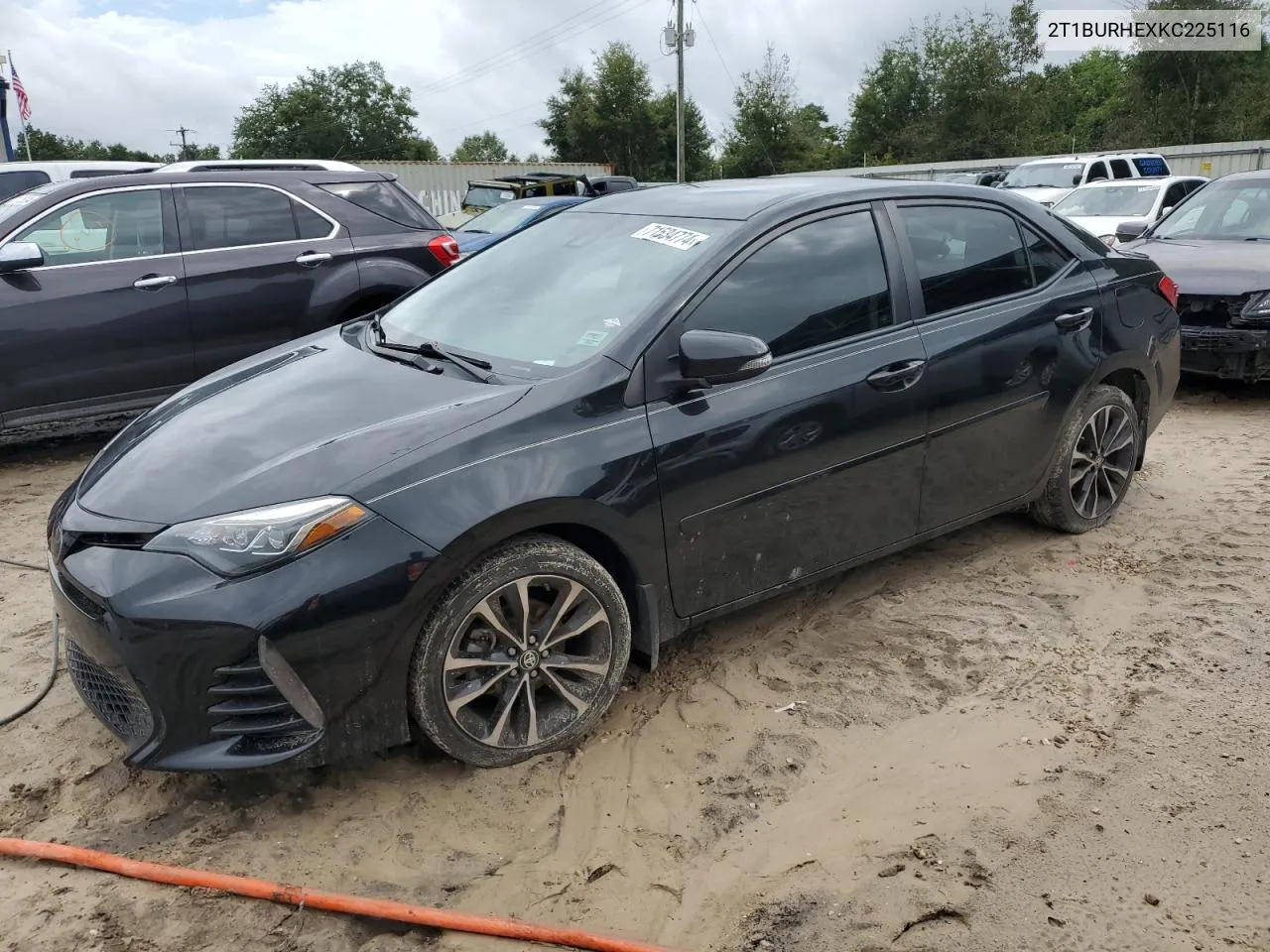 2019 Toyota Corolla L VIN: 2T1BURHEXKC225116 Lot: 71534774