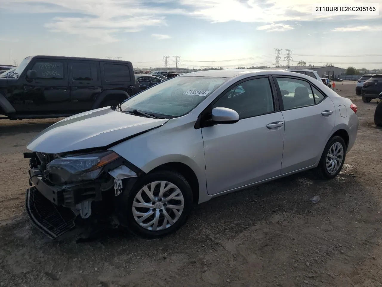 2019 Toyota Corolla L VIN: 2T1BURHE2KC205166 Lot: 71760464