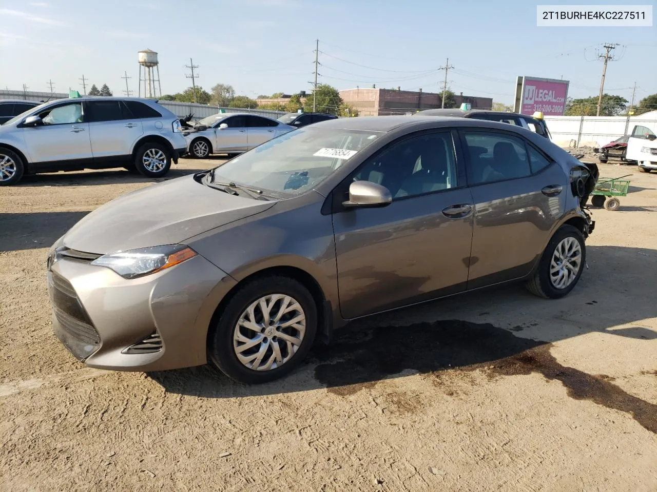 2019 Toyota Corolla L VIN: 2T1BURHE4KC227511 Lot: 71776854