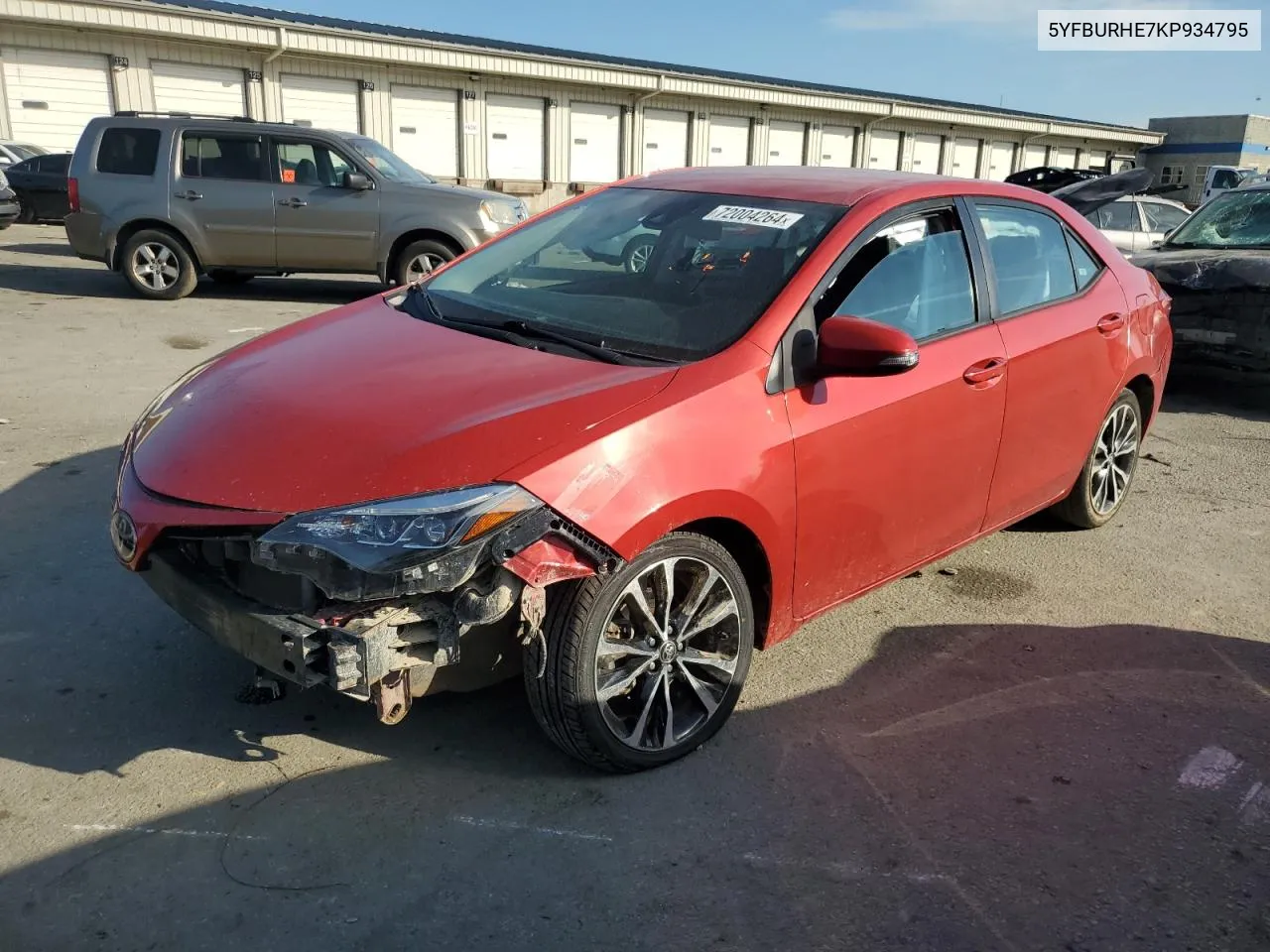 2019 Toyota Corolla L VIN: 5YFBURHE7KP934795 Lot: 72004264