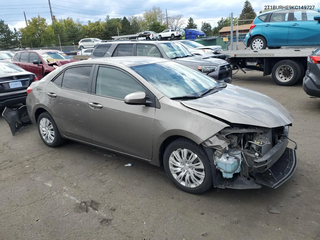 2019 Toyota Corolla L VIN: 2T1BURHE9KC149727 Lot: 72090844