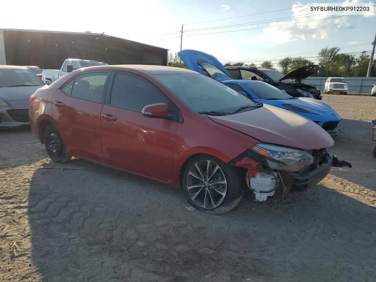 2019 Toyota Corolla L VIN: 5YFBURHE0KP912203 Lot: 72145534