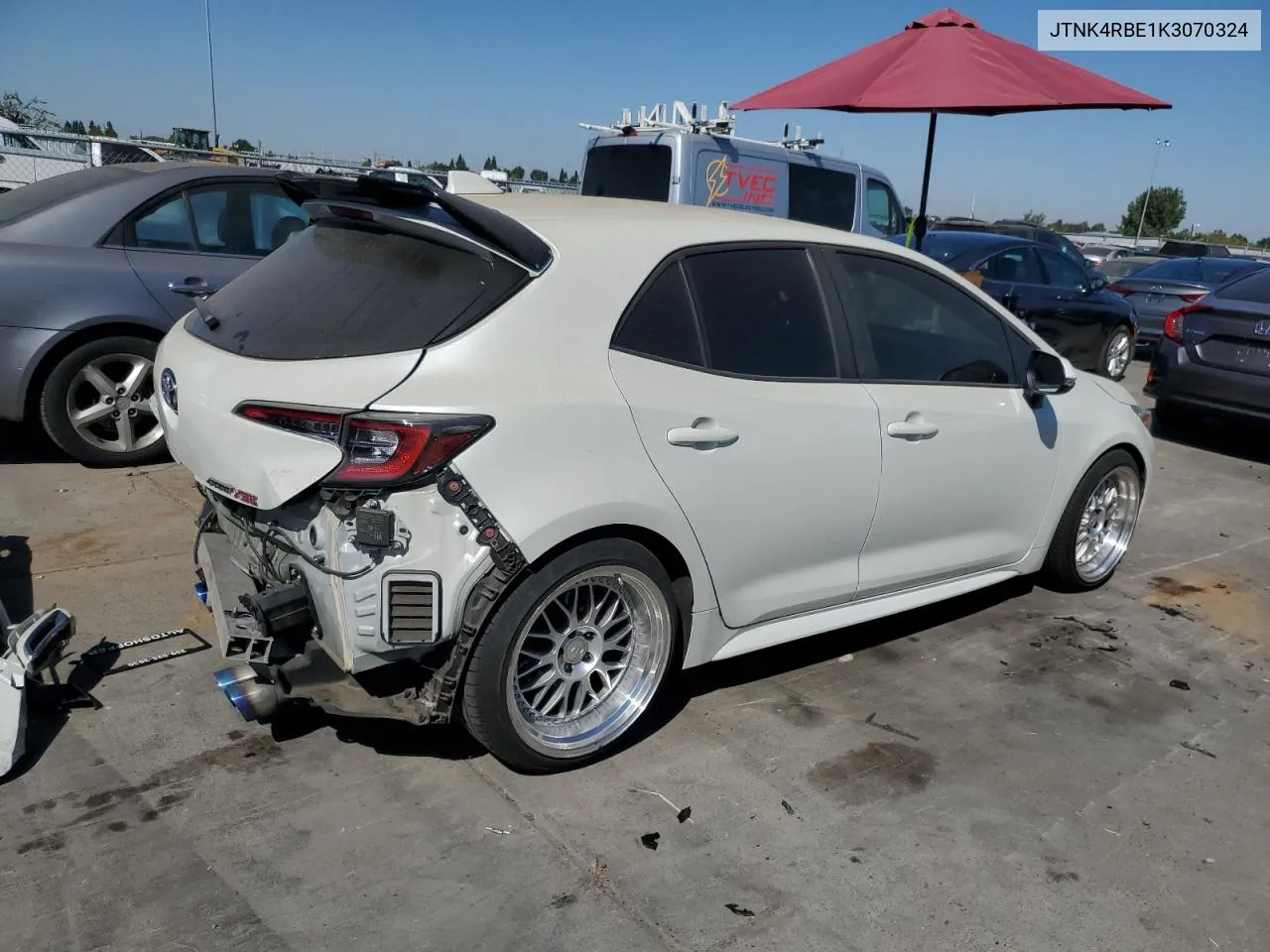 JTNK4RBE1K3070324 2019 Toyota Corolla Se