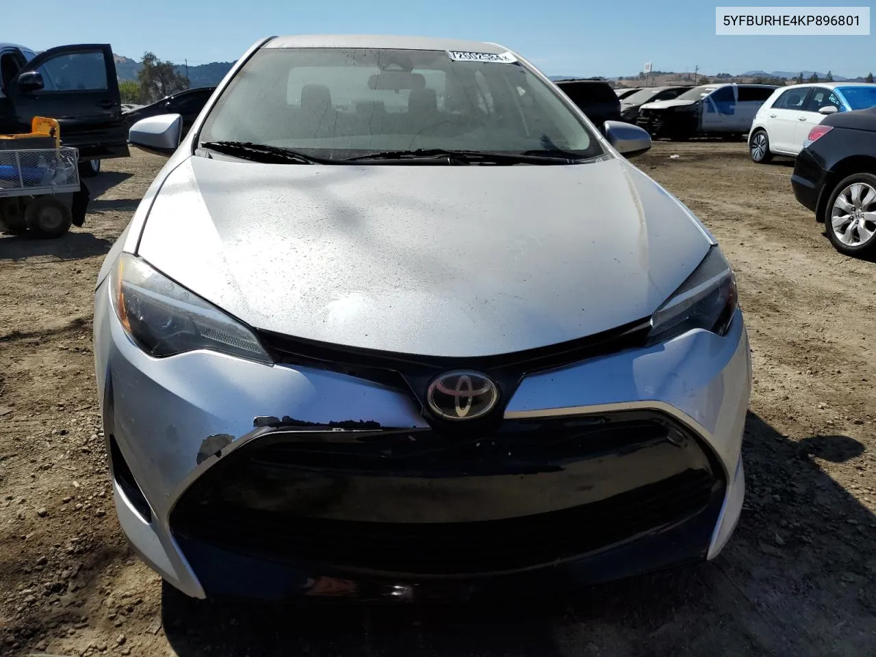 2019 Toyota Corolla L VIN: 5YFBURHE4KP896801 Lot: 72602584