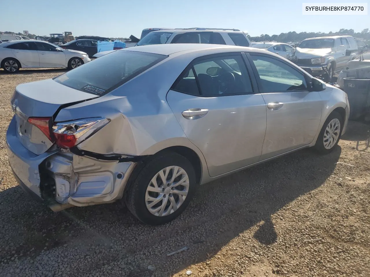 2019 Toyota Corolla L VIN: 5YFBURHE8KP874770 Lot: 72697114