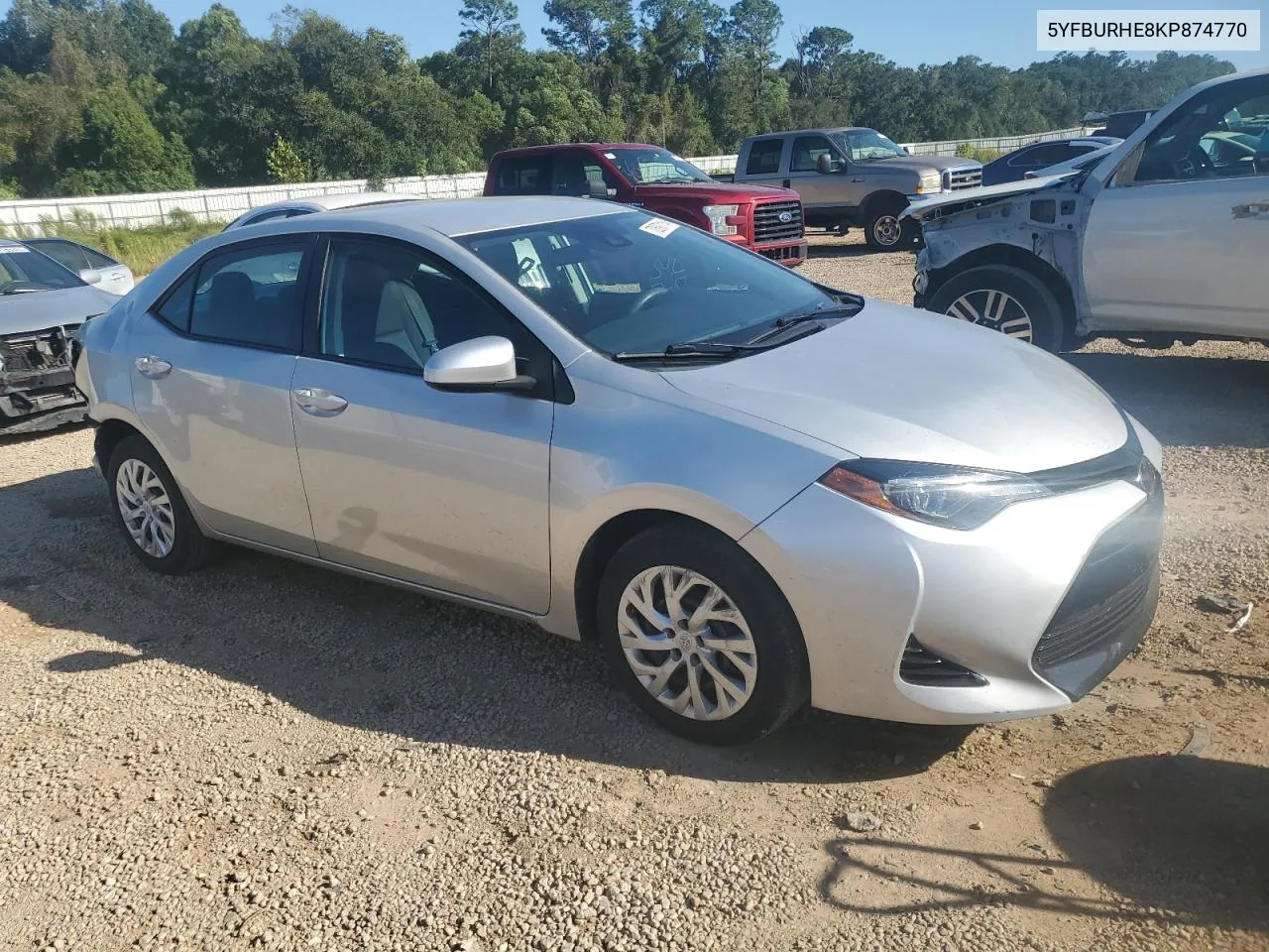 2019 Toyota Corolla L VIN: 5YFBURHE8KP874770 Lot: 72697114