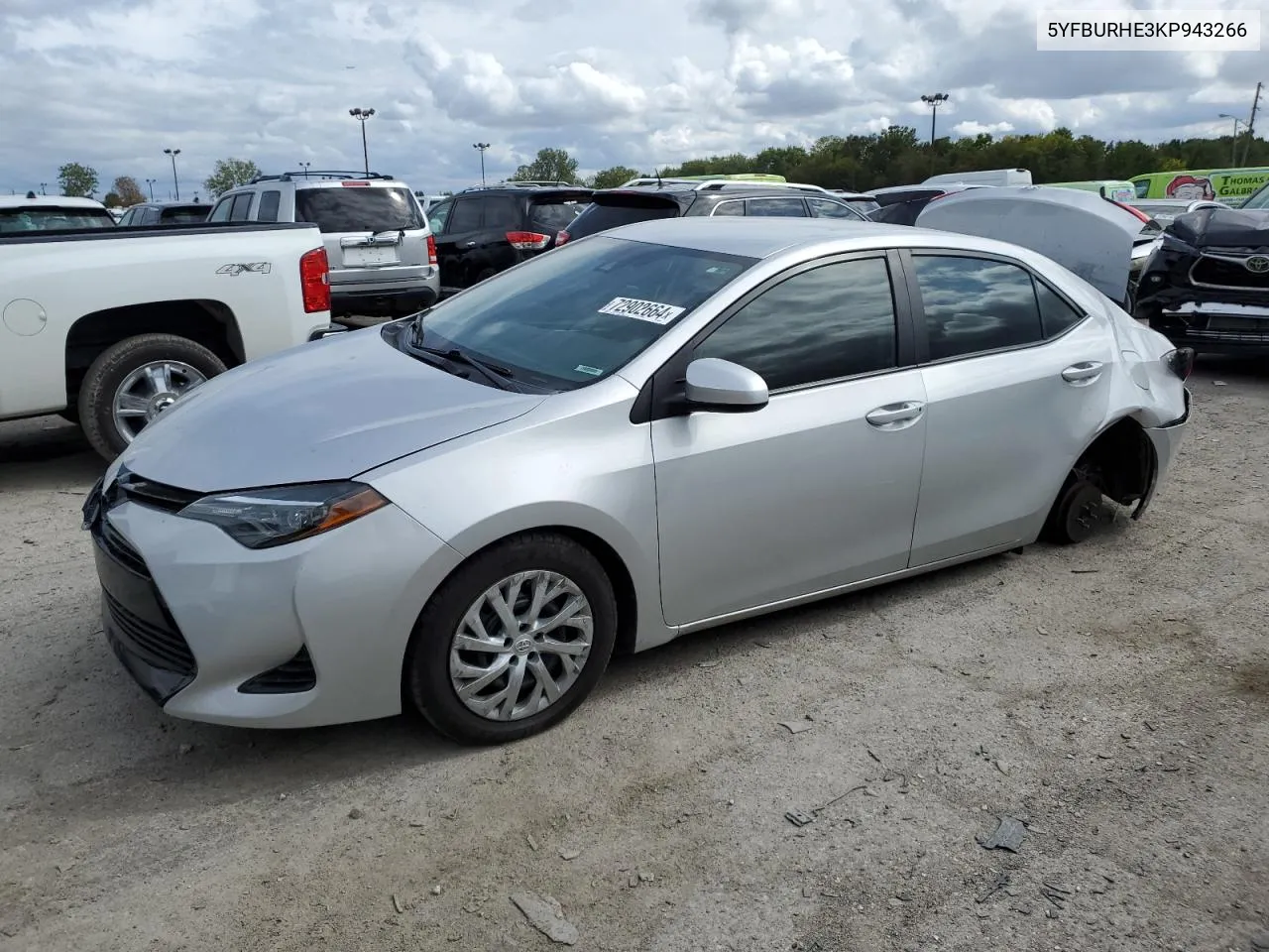 2019 Toyota Corolla L VIN: 5YFBURHE3KP943266 Lot: 72902664