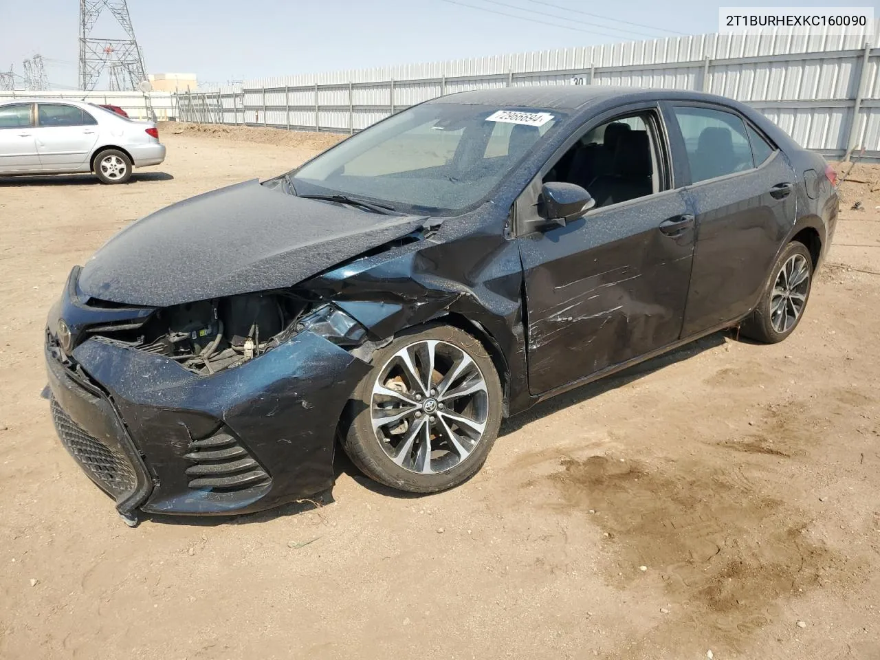 2019 Toyota Corolla L VIN: 2T1BURHEXKC160090 Lot: 72966694