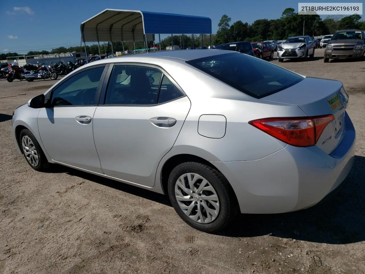 2019 Toyota Corolla L VIN: 2T1BURHE2KC196193 Lot: 73338634