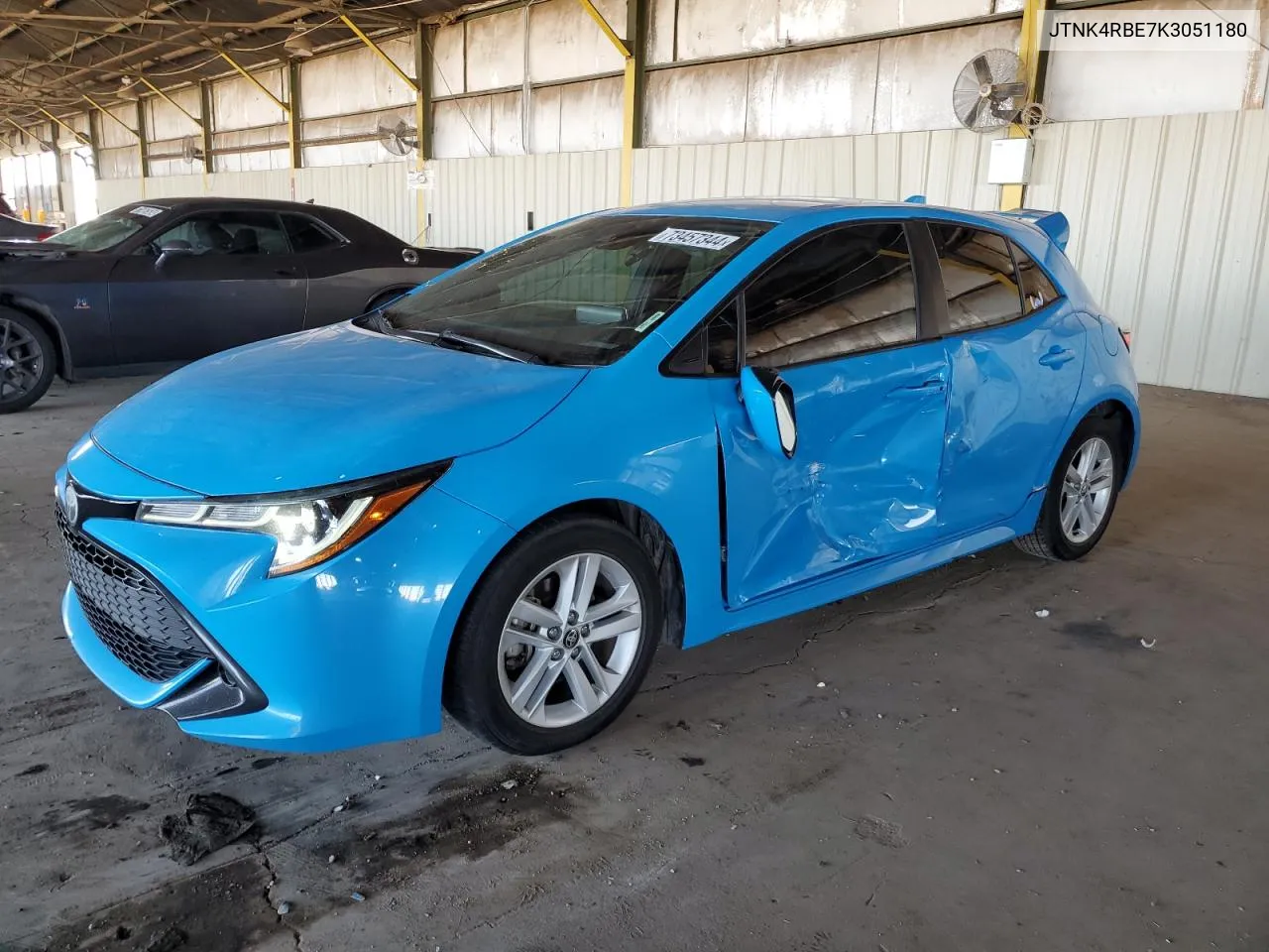 2019 Toyota Corolla Se VIN: JTNK4RBE7K3051180 Lot: 73457344