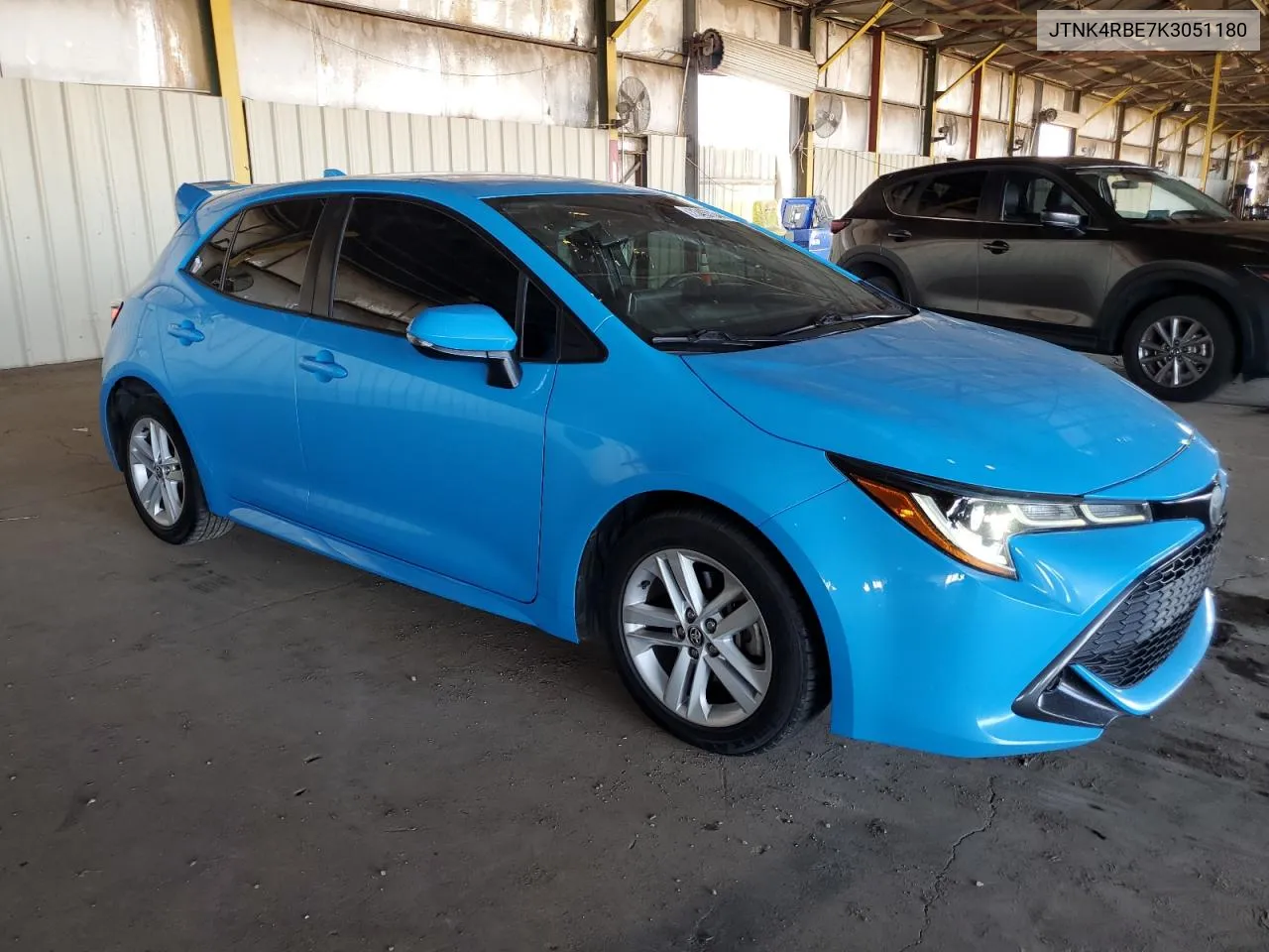 2019 Toyota Corolla Se VIN: JTNK4RBE7K3051180 Lot: 73457344