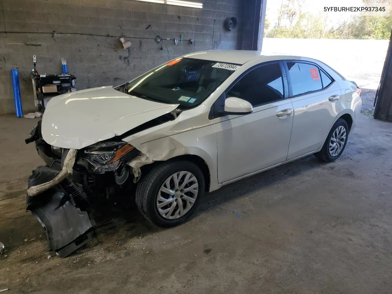 2019 Toyota Corolla L VIN: 5YFBURHE2KP937345 Lot: 73472894