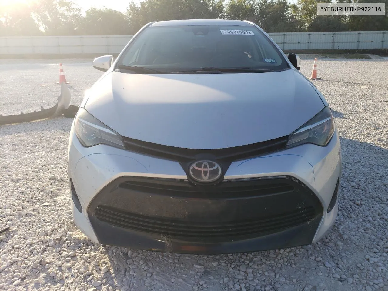 2019 Toyota Corolla L VIN: 5YFBURHE0KP922116 Lot: 73537864