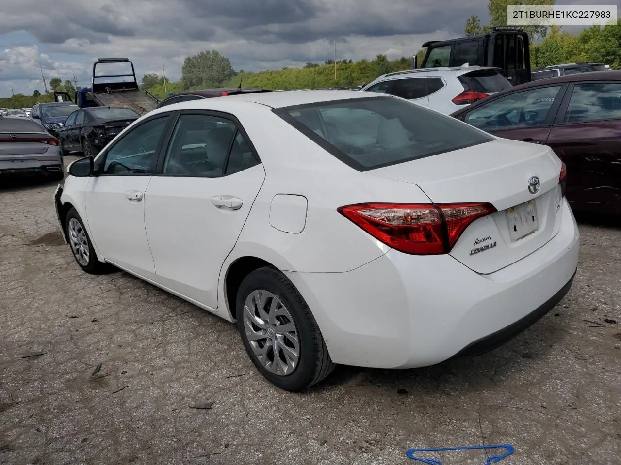 2T1BURHE1KC227983 2019 Toyota Corolla L