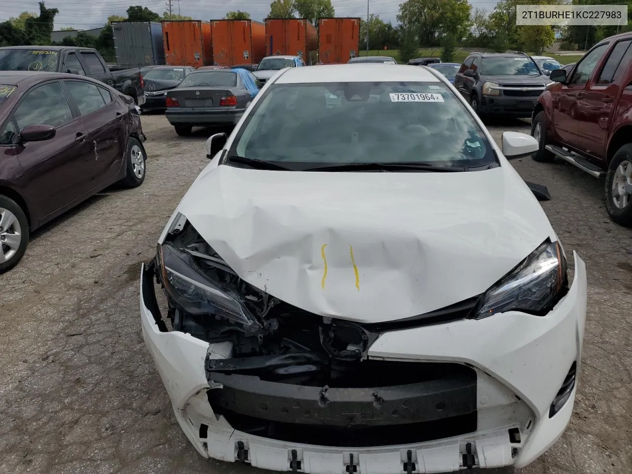 2019 Toyota Corolla L VIN: 2T1BURHE1KC227983 Lot: 73701964