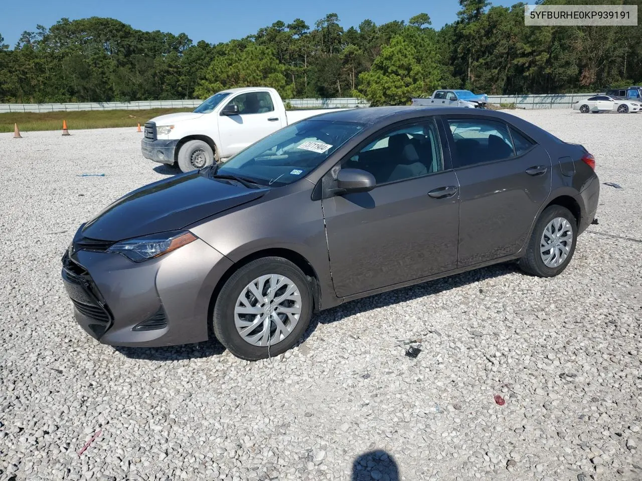 2019 Toyota Corolla L VIN: 5YFBURHE0KP939191 Lot: 73711904