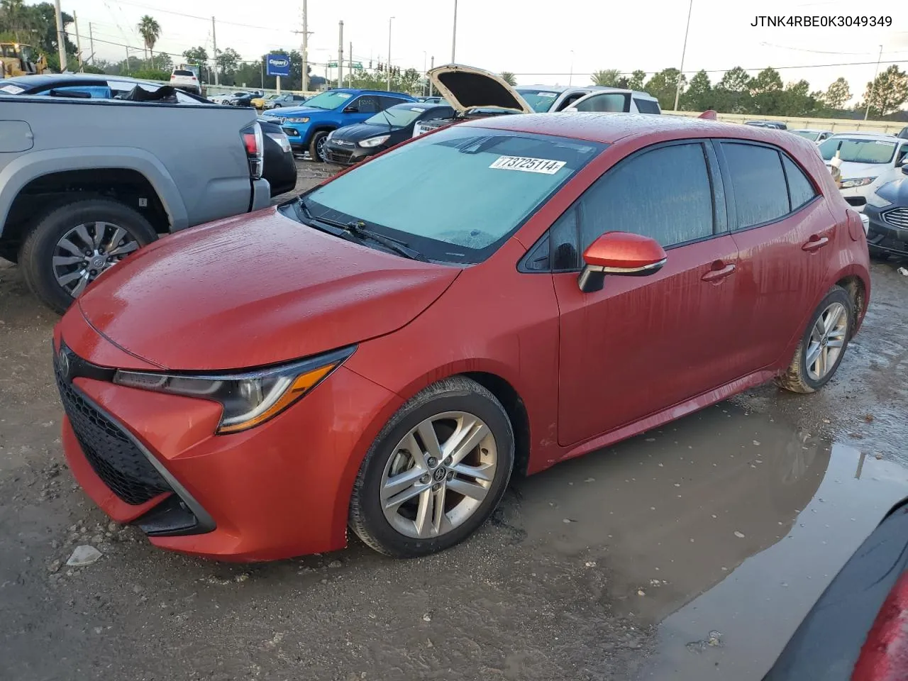 JTNK4RBE0K3049349 2019 Toyota Corolla Se