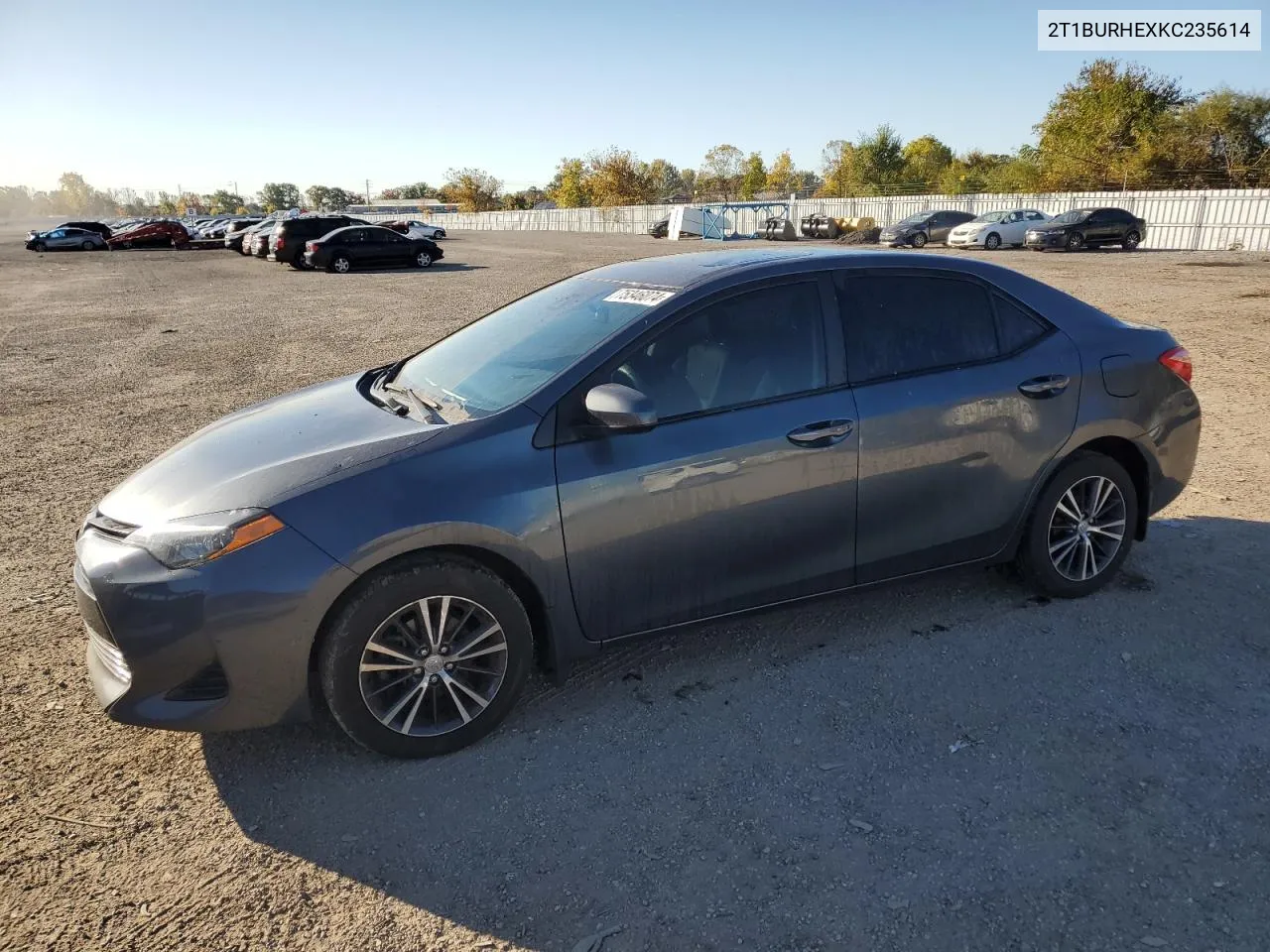 2019 Toyota Corolla L VIN: 2T1BURHEXKC235614 Lot: 75346074