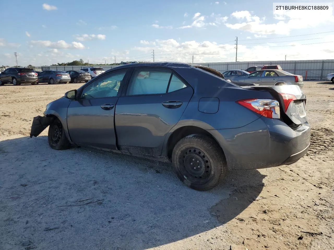 2019 Toyota Corolla L VIN: 2T1BURHE8KC188809 Lot: 75684354