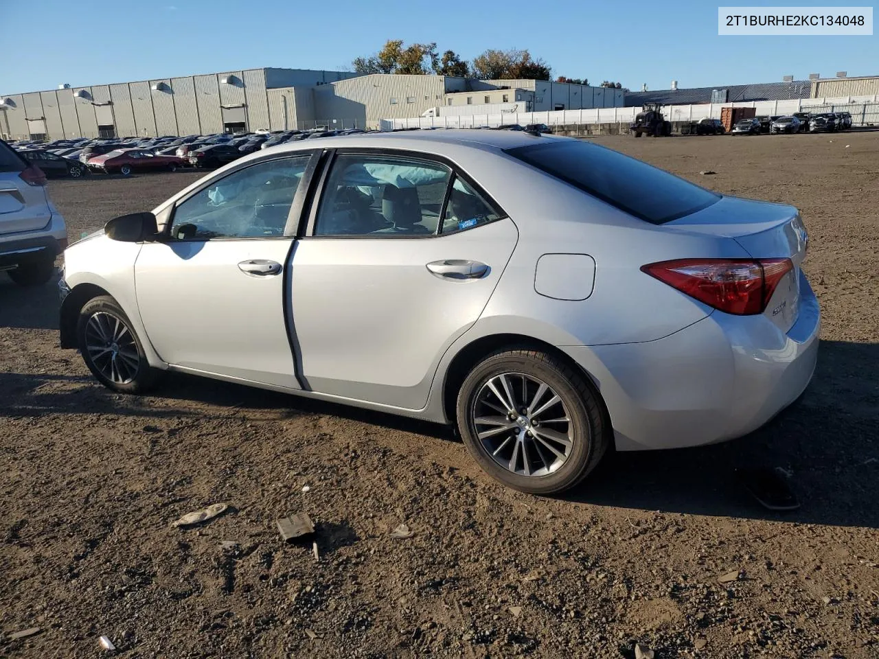 2019 Toyota Corolla L VIN: 2T1BURHE2KC134048 Lot: 76576234