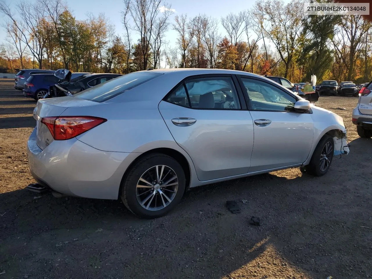 2019 Toyota Corolla L VIN: 2T1BURHE2KC134048 Lot: 76576234