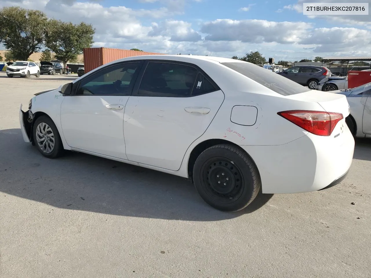 2019 Toyota Corolla L VIN: 2T1BURHE3KC207816 Lot: 76976784