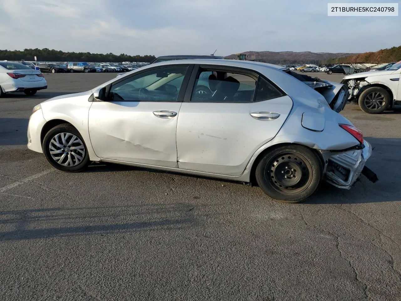 2019 Toyota Corolla L VIN: 2T1BURHE5KC240798 Lot: 77100244