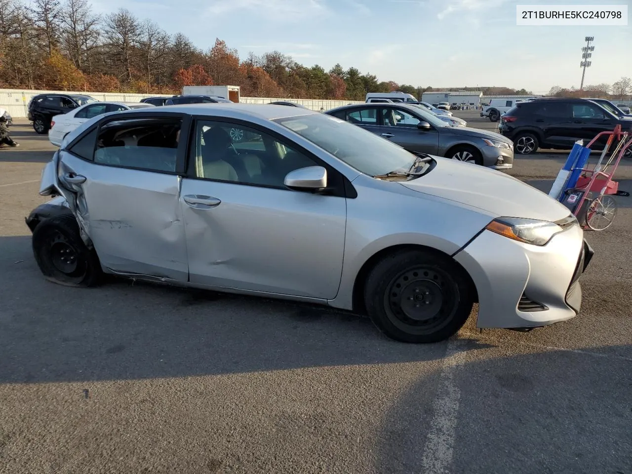 2019 Toyota Corolla L VIN: 2T1BURHE5KC240798 Lot: 77100244