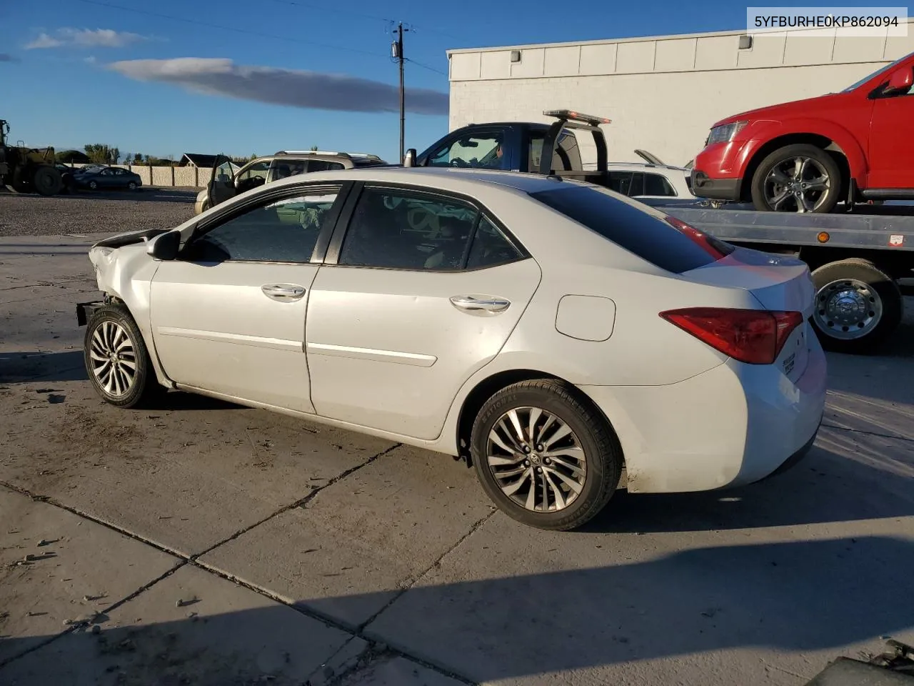 2019 Toyota Corolla L VIN: 5YFBURHE0KP862094 Lot: 77239884