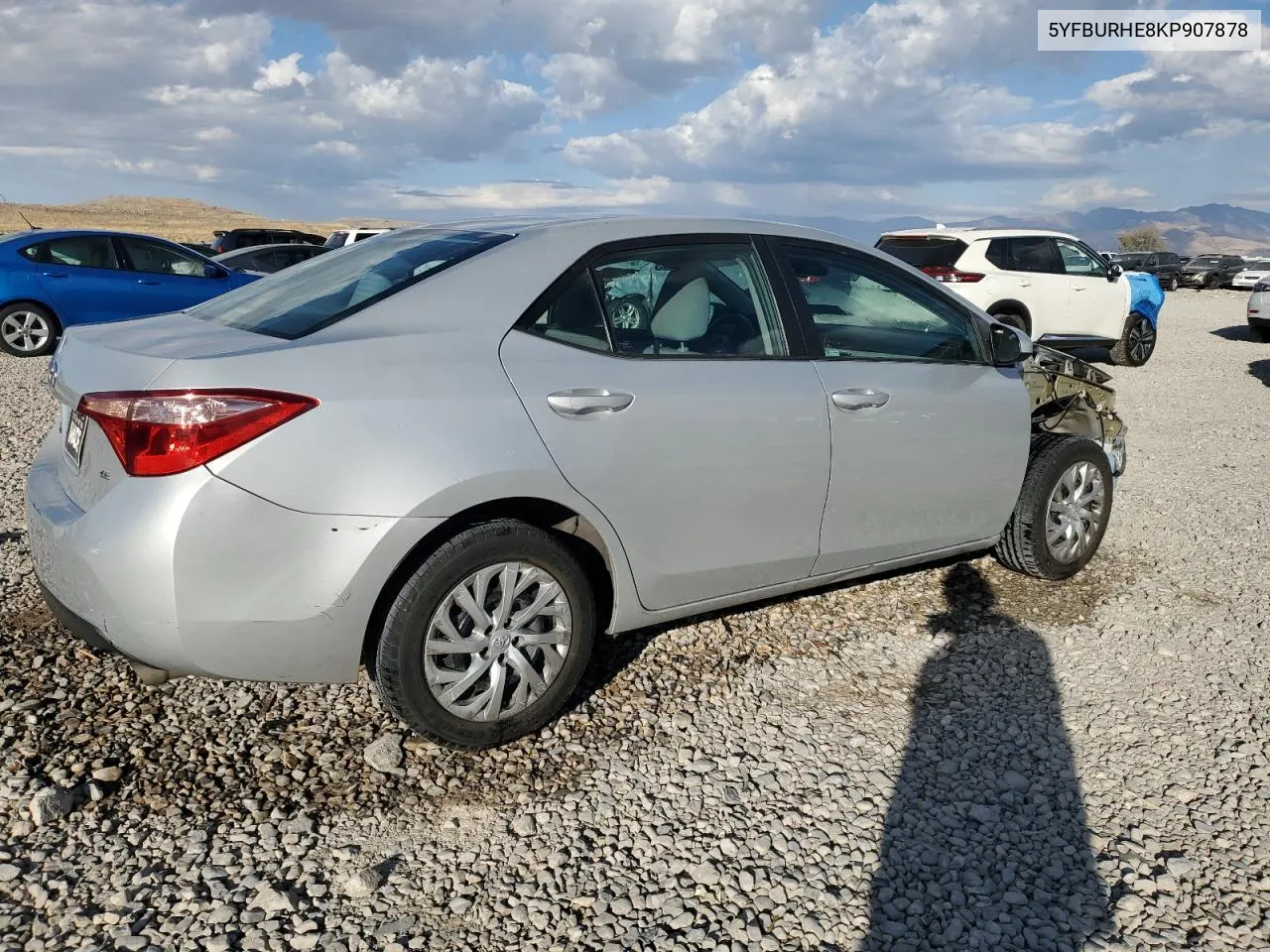 2019 Toyota Corolla L VIN: 5YFBURHE8KP907878 Lot: 77410414