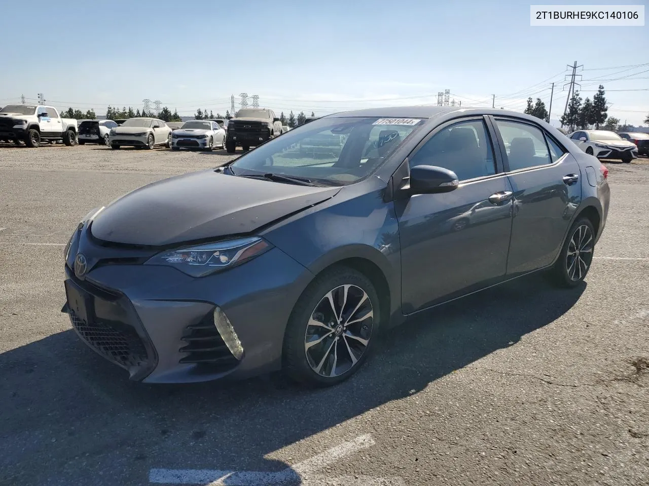 2019 Toyota Corolla L VIN: 2T1BURHE9KC140106 Lot: 77501044