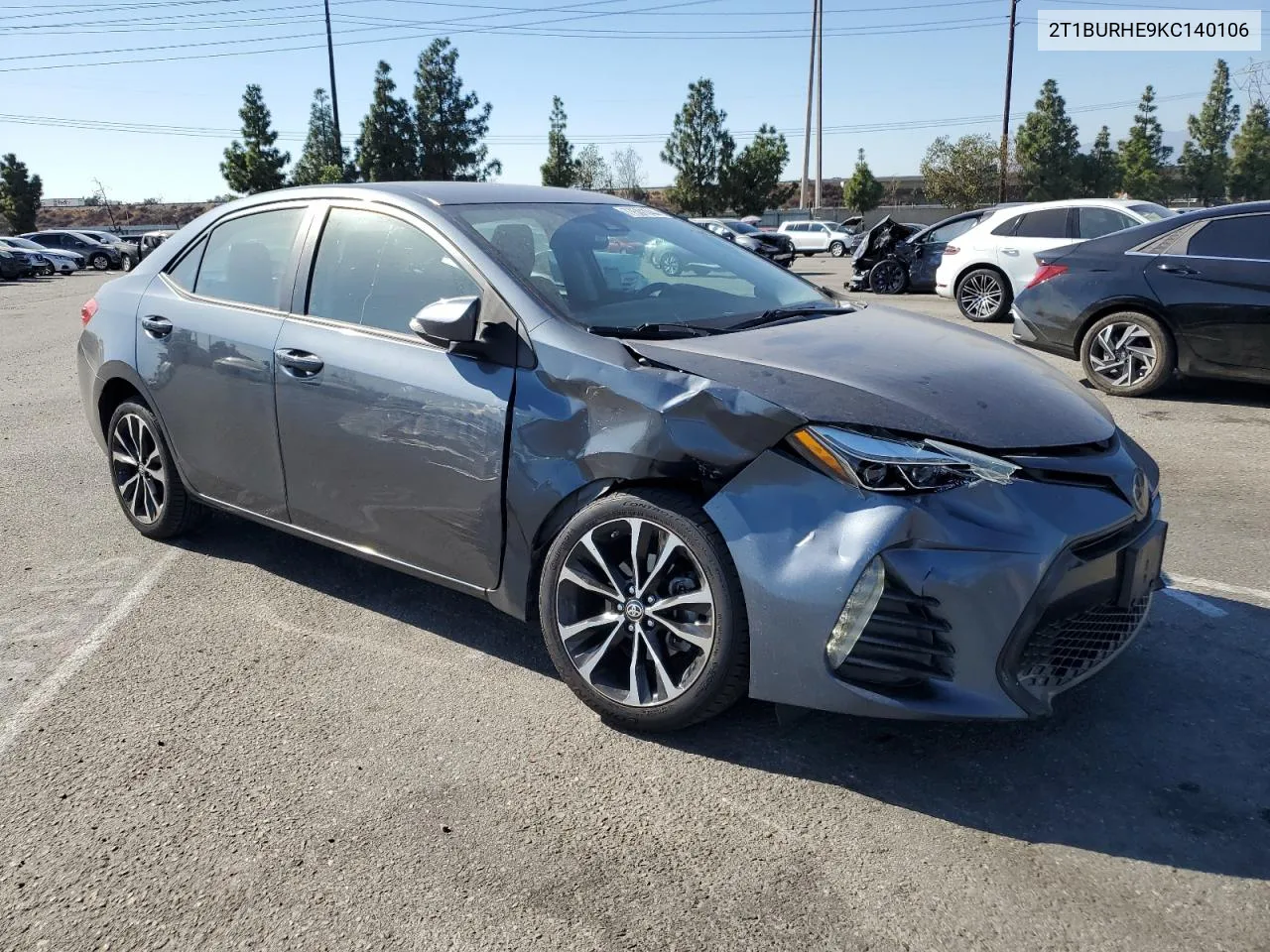 2019 Toyota Corolla L VIN: 2T1BURHE9KC140106 Lot: 77501044