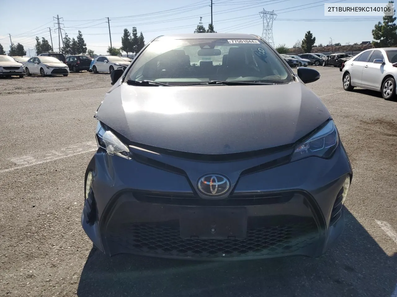 2019 Toyota Corolla L VIN: 2T1BURHE9KC140106 Lot: 77501044