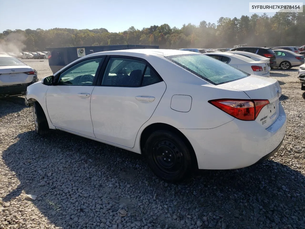 2019 Toyota Corolla L VIN: 5YFBURHE7KP878454 Lot: 77542484