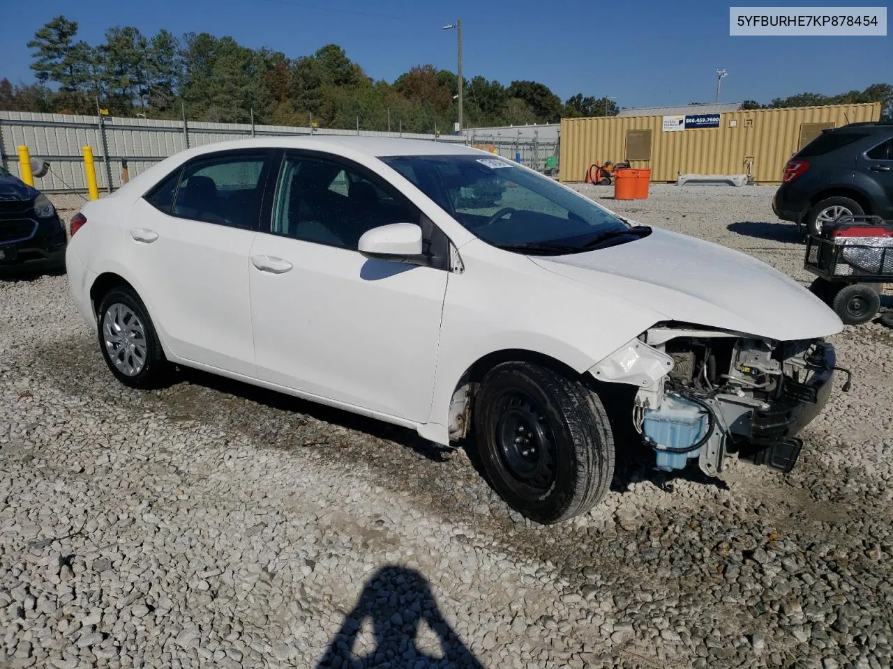 2019 Toyota Corolla L VIN: 5YFBURHE7KP878454 Lot: 77542484