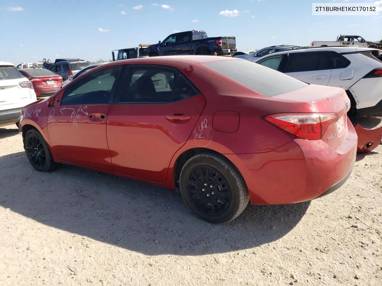 2019 Toyota Corolla L VIN: 2T1BURHE1KC170152 Lot: 77623504