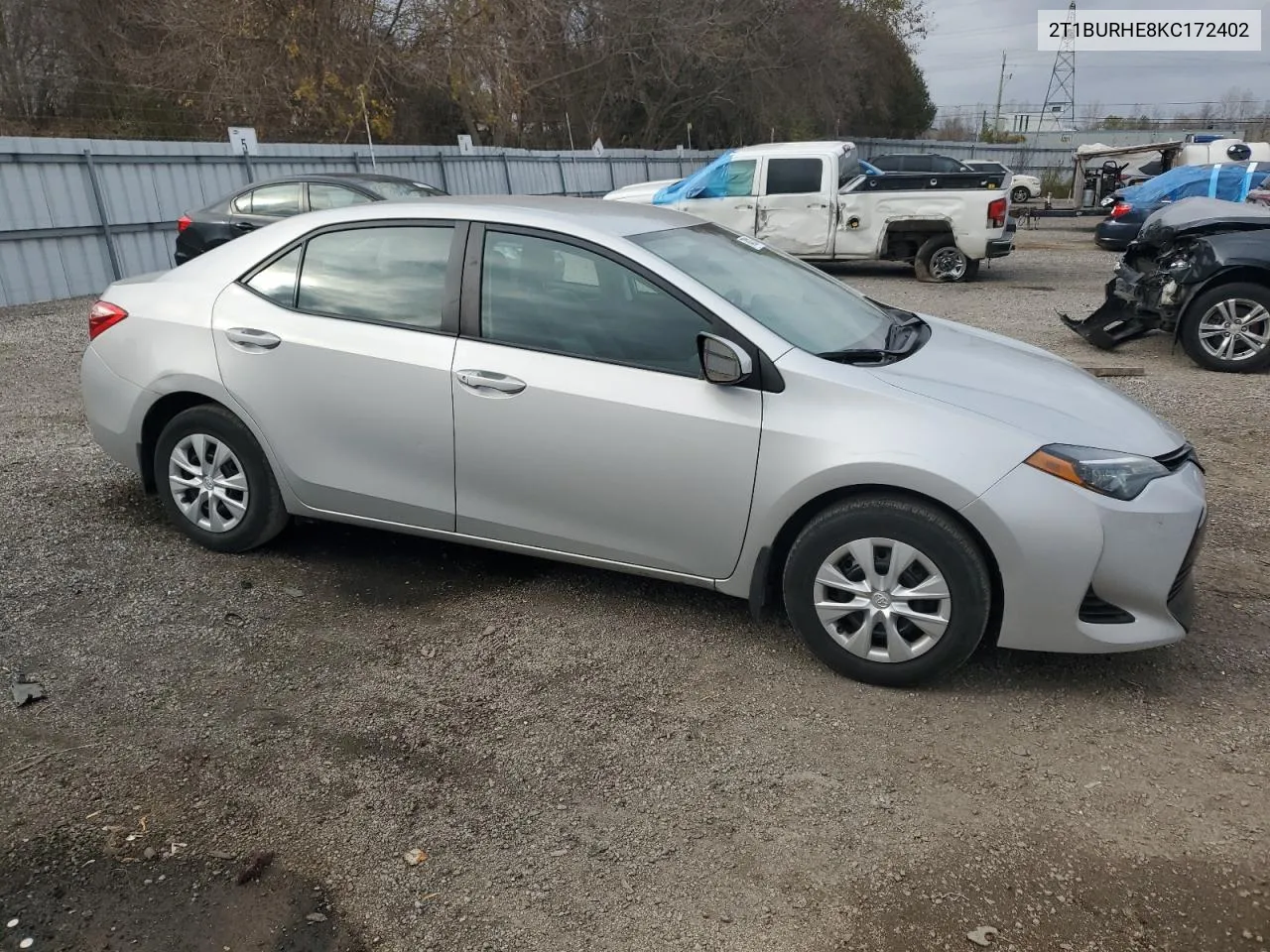 2019 Toyota Corolla L VIN: 2T1BURHE8KC172402 Lot: 78421384