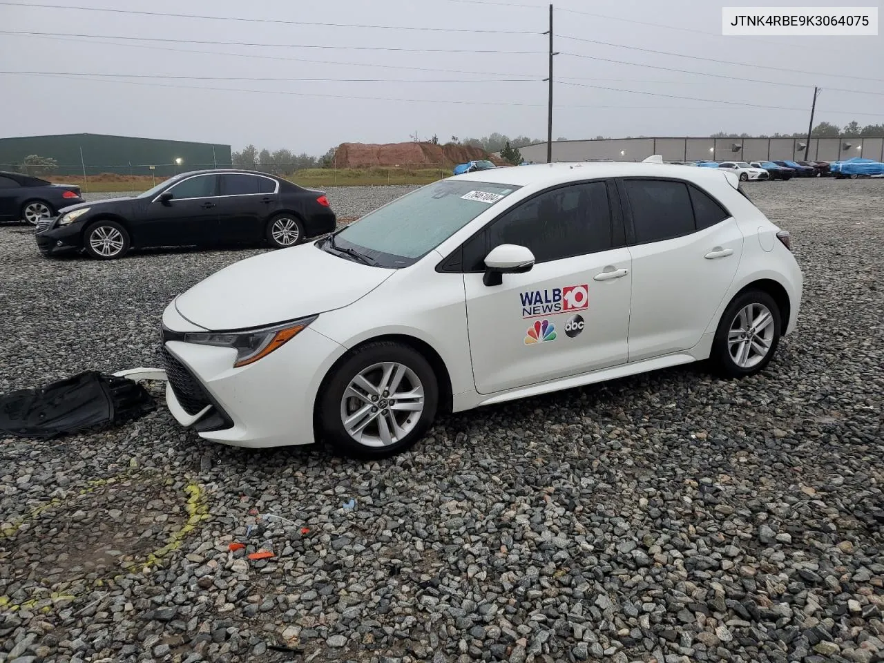 2019 Toyota Corolla Se VIN: JTNK4RBE9K3064075 Lot: 78461004